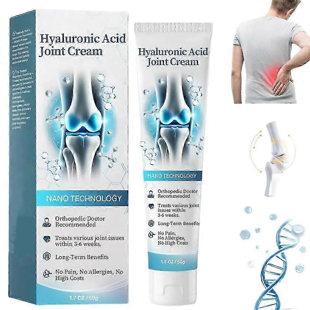 Hyaluronic Acid Joint Cream, Hyaluronic Acid Joint Massage Cream, Advanced Joint and Bone Care Cream for Back, Neck, Hands, Knee