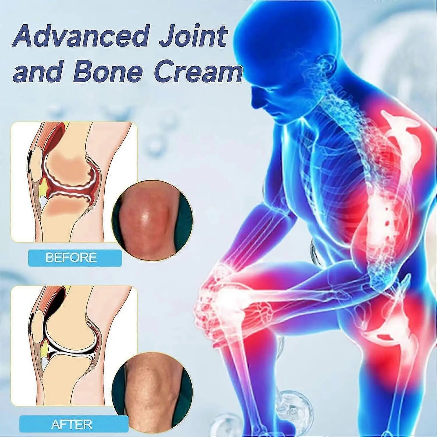 Hyaluronic Acid Joint Cream, Hyaluronic Acid Joint Massage Cream, Advanced Joint and Bone Care Cream for Back, Neck, Hands, Knee