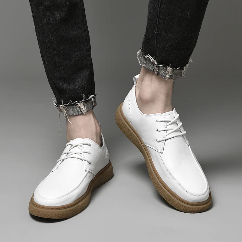 Designer Brand Men's Genuine Leather Shoes Soft Sole Comfortable Casual Shoes Outdoor Running Shoes Men's Business Shoes 44 45