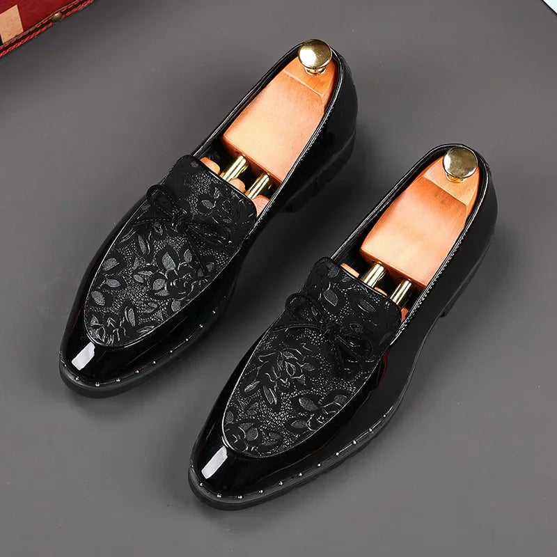Mens Shoes Designer Handmade Wedding Leather British Dress Shoes Luxury Formal Business Driving Casual Shoes for Men New Loafers