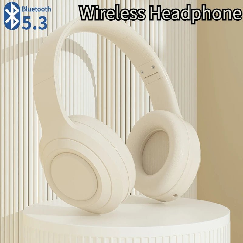Over Ear HIFI Stereo Headsets Wireless Bluetooth Headphones Sports Gaming Earphones with HD Mic Support TF/AUX noise reduction