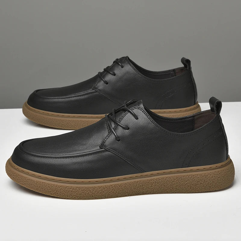 Designer Brand Men's Genuine Leather Shoes Soft Sole Comfortable Casual Shoes Outdoor Running Shoes Men's Business Shoes 44 45