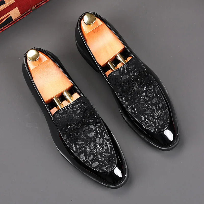 Mens Shoes Designer Handmade Wedding Leather British Dress Shoes Luxury Formal Business Driving Casual Shoes for Men New Loafers