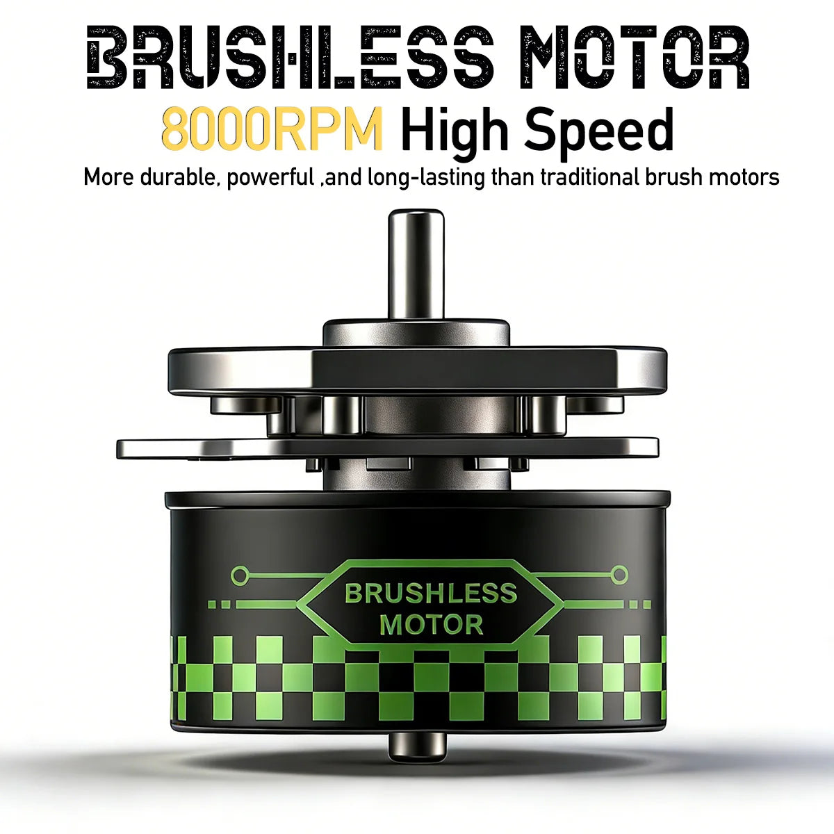 Shaver 10000RPM Barber Professional BRDCLIPR 6000RPM-8000RPM Hair Clipper Outer-Rotor Brushless Motor Detachable Blade Trimmer