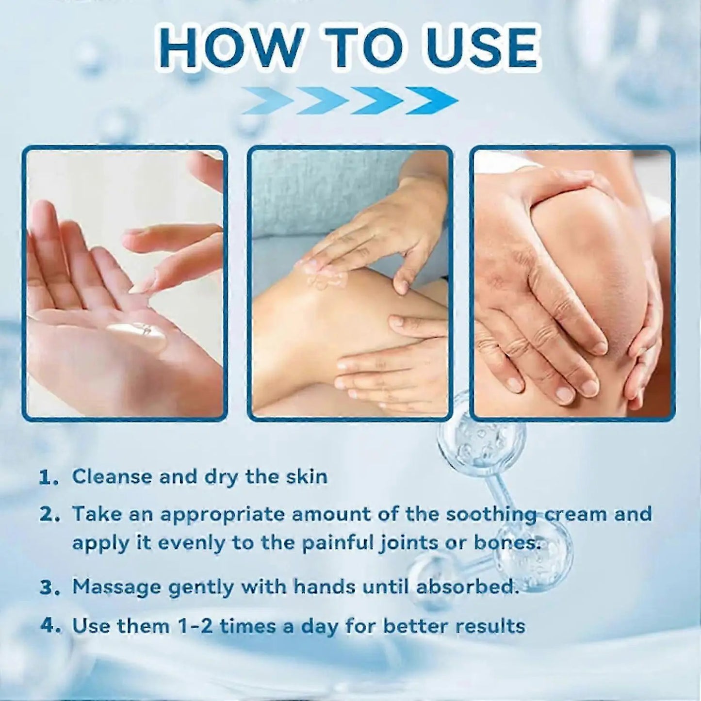 Hyaluronic Acid Joint Cream, Hyaluronic Acid Joint Massage Cream, Advanced Joint and Bone Care Cream for Back, Neck, Hands, Knee