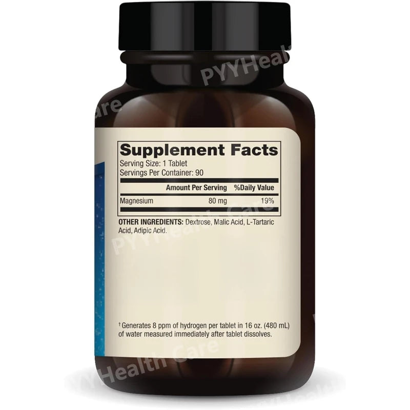 H2 Molecular Hydrogen - Supports Healthy Aging, Cellular Energy & Brain Health - with Elemental Magnesium 90 Tablets