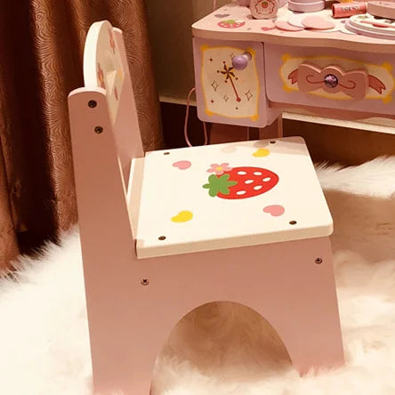 Girl's Birthday 61 Gift Princess Simulated Dressing Table Children Home Wooden Toys